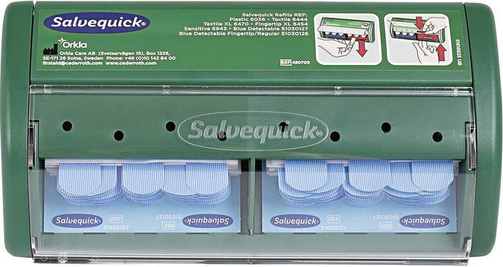 Actual product image Salvequick Plaster dispenser Blue Detectable (1 x)