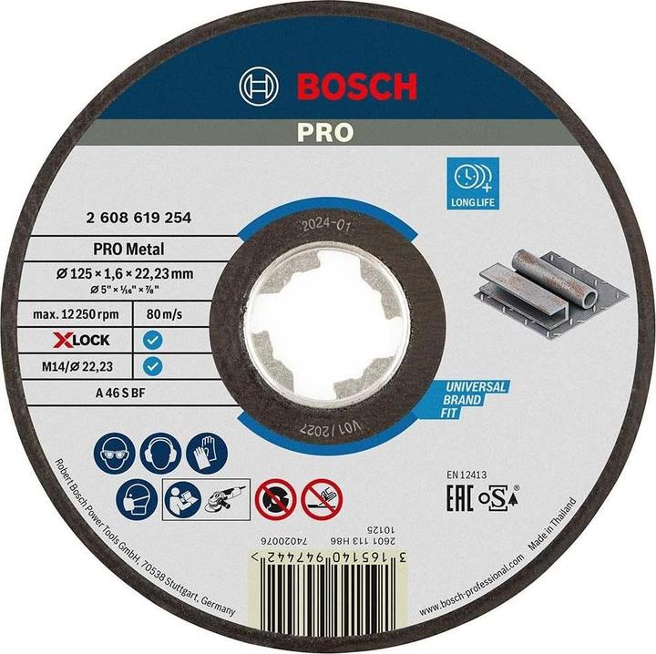 Produktbild Bosch Professional Zubehör PRO Metal X-Lock Trennscheibe, 125 x 1,6 x 22,23 mm