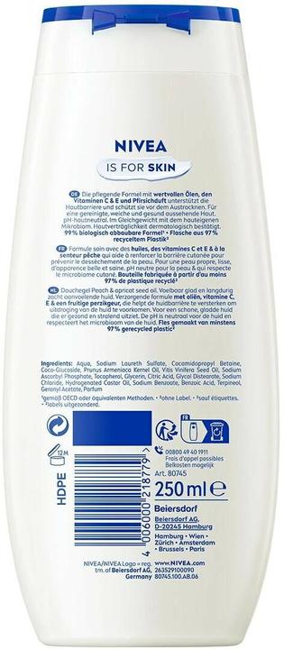 Produktbild NIVEA Peach & Apricot Seed Oil Pflegedusche (250 ml)