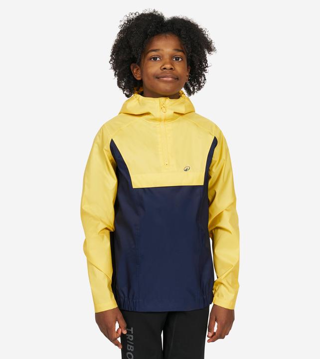 Actual product image Tribord Spray top sailing/kayak kids windproof - Sailing 100 yellow/navy blue