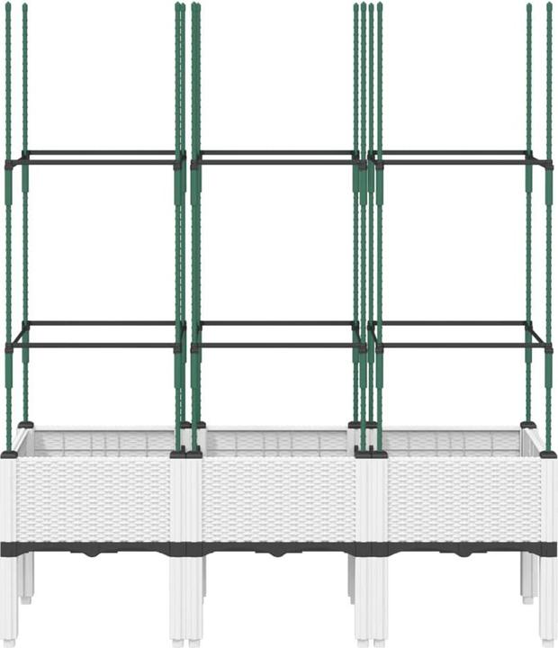 Image du produit vidaXL Bac à plantes avec treillis PP