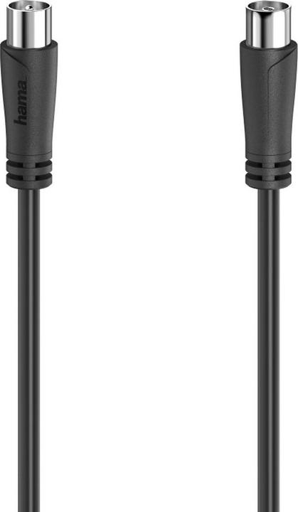 Produktbild Hama Antennen-Kabel, Koax-Stecker - Koax-Kupplung, 3,0 m, 90 dB, Schwarz (90 dB, Antennenkabel)