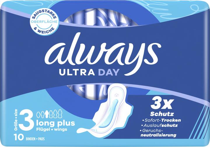 Produktbild Always Ultra Binde Long Plus mit Flügeln (10 x)