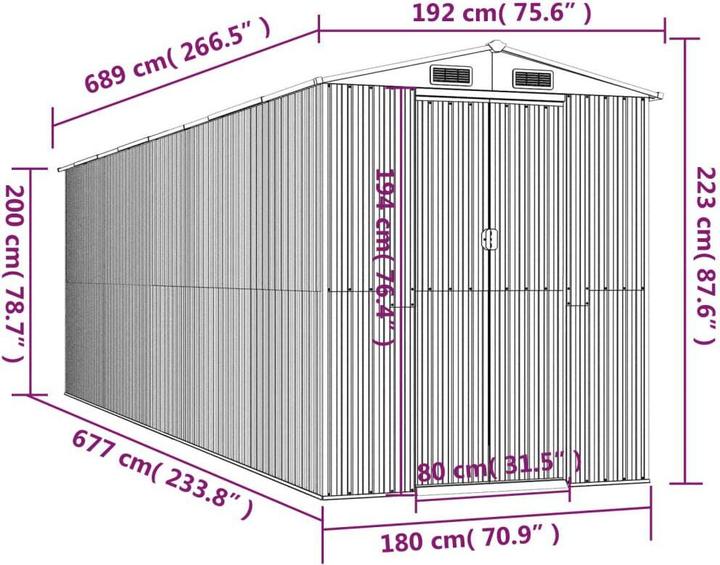 Produktbild vidaXL Geräteschuppen