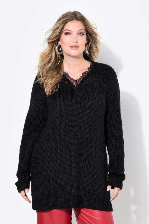 Produktbild Miamoda Pullover, Classic Fit, Grobstrick, Ausschnitt mit Spitze (56)