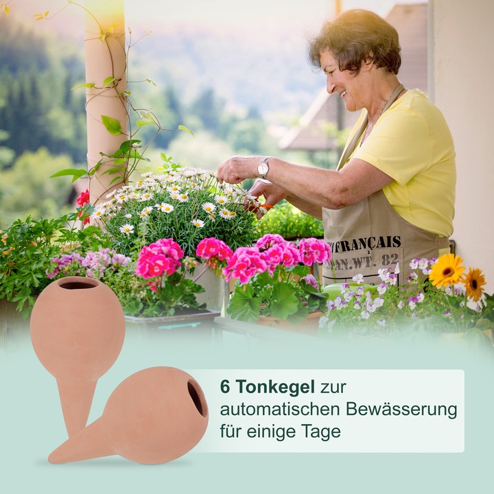 Image du produit Relaxdays 6x Tonkegel (Cône d'argile Irrigation)