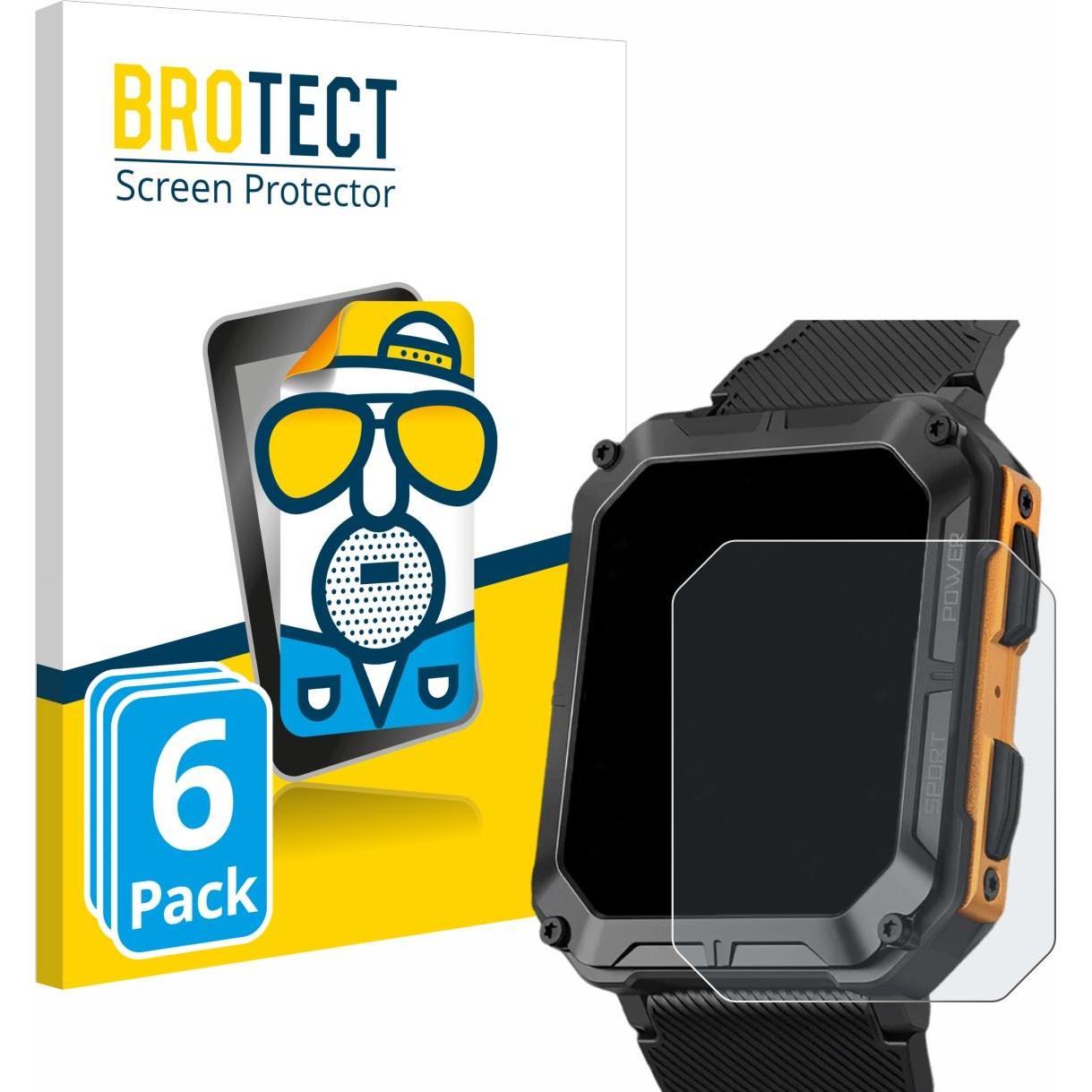 BROTECT Entspiegelungsfolie Displayschutz Displayschutzfolie Folie Matt, Smartwatch Schutzfolie, Grau