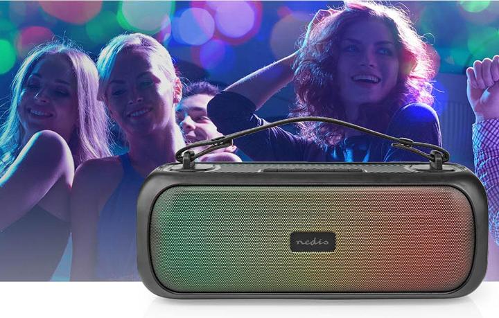 Produktbild Nedis Bluetooth® Party Boombox 4.5 hrs 2.0 30 W Medienwiedergabe: AUX/USB IPX5 Verknüpfbar Tragegrif (4.50 h, Akkubetrieb, Netzbetrieb)