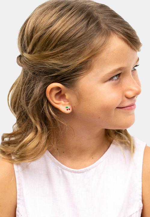 Immagine prodotto Elli Orecchini bambini ciliegie cristalli argento 925 (Cristallo di vetro, Argento 925, Smalto)