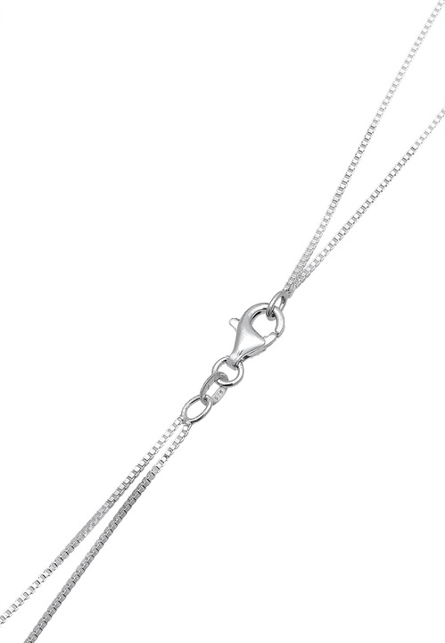 Produktbild Elli Halskette Layer Halbmond Stern Plättchen Zirkonia 925 Silber (Zirkonia, 925er Sterling Silber, 45 cm)