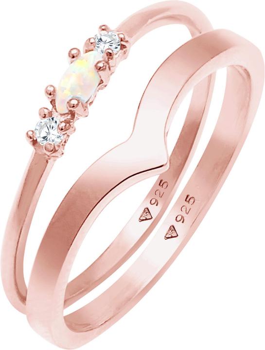 Immagine prodotto Elli Opale, Set di anelli (54, 925 Argento)