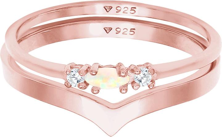 Immagine prodotto Elli Opale, Set di anelli (54, 925 Argento)