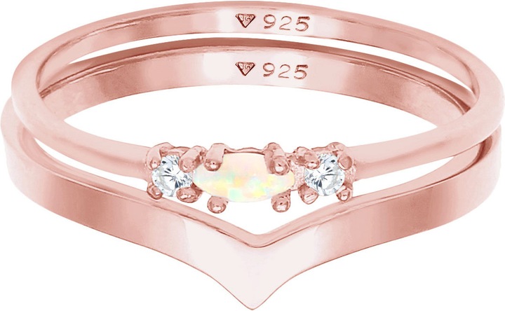 Immagine prodotto Elli Opale, Set di anelli (54, 925 Argento)
