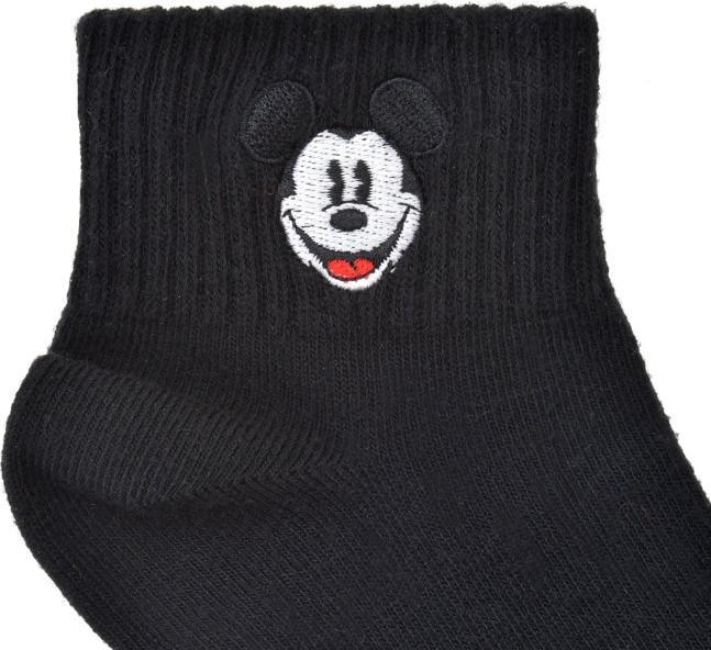 Image du produit Disney Mickey Socken mit kurzer Gesichtsstickerei Schwarz 36-39 (36 - 39)