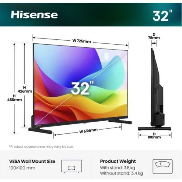 Produktbild Hisense TV 32A5DS 32" QLED FHD, 60Hz (32", QLED, Full HD, 2026, DE)