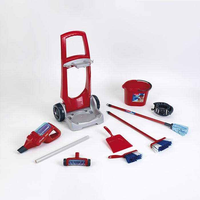 Produktbild Theo Klein Vileda Besenwagen mit Upright Staubsauger
