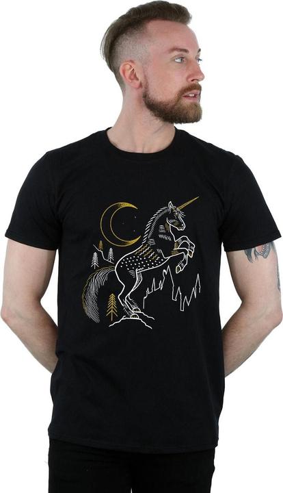 Actual product image Mens Unicorn Line Art T-Shirt (S)