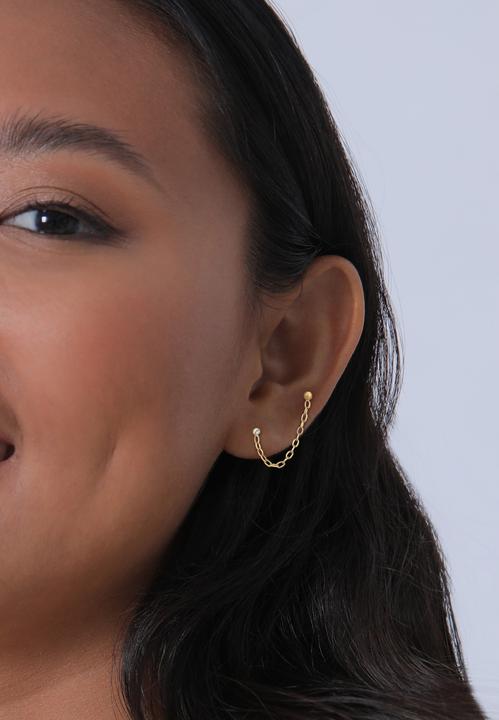 Actual product image Elli Ear Chain (Glass crystal, 925 sterling silver)