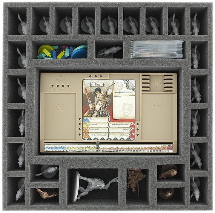 Actual product image Feldherr TRA63 - Transporter with 2 LBBG storage boxes for Zombicide Black Plague Kickstarter Knight