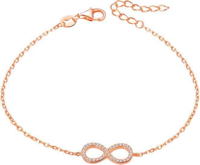 Immagine prodotto Beneto Bracciale in argento placcato oro rosa con cristalli AGB483 / 20-ROSE (L)