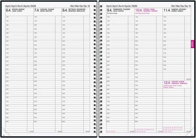 Produktbild Biella Geschäftsagenda Quarta (21 x 29.7 cm, Deutsch)
