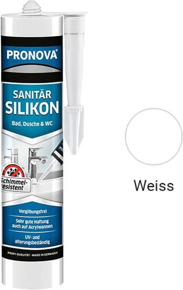 Pronova Sanitary silicone / sealant (0.36 kg, White, 300 ml)