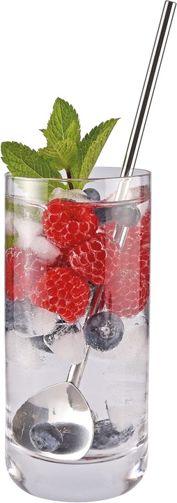 Produktbild Cilio Cocktaillöffel mit Trinkhalm 6er Set (Barlöffel + Cocktailrührer)