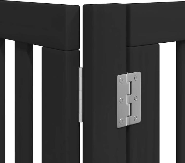 Produktbild vidaXL Hundetor mit Tür Faltbar Absperrgitter Hunde Schutzgitter 10-tlg. Holz (80 cm)