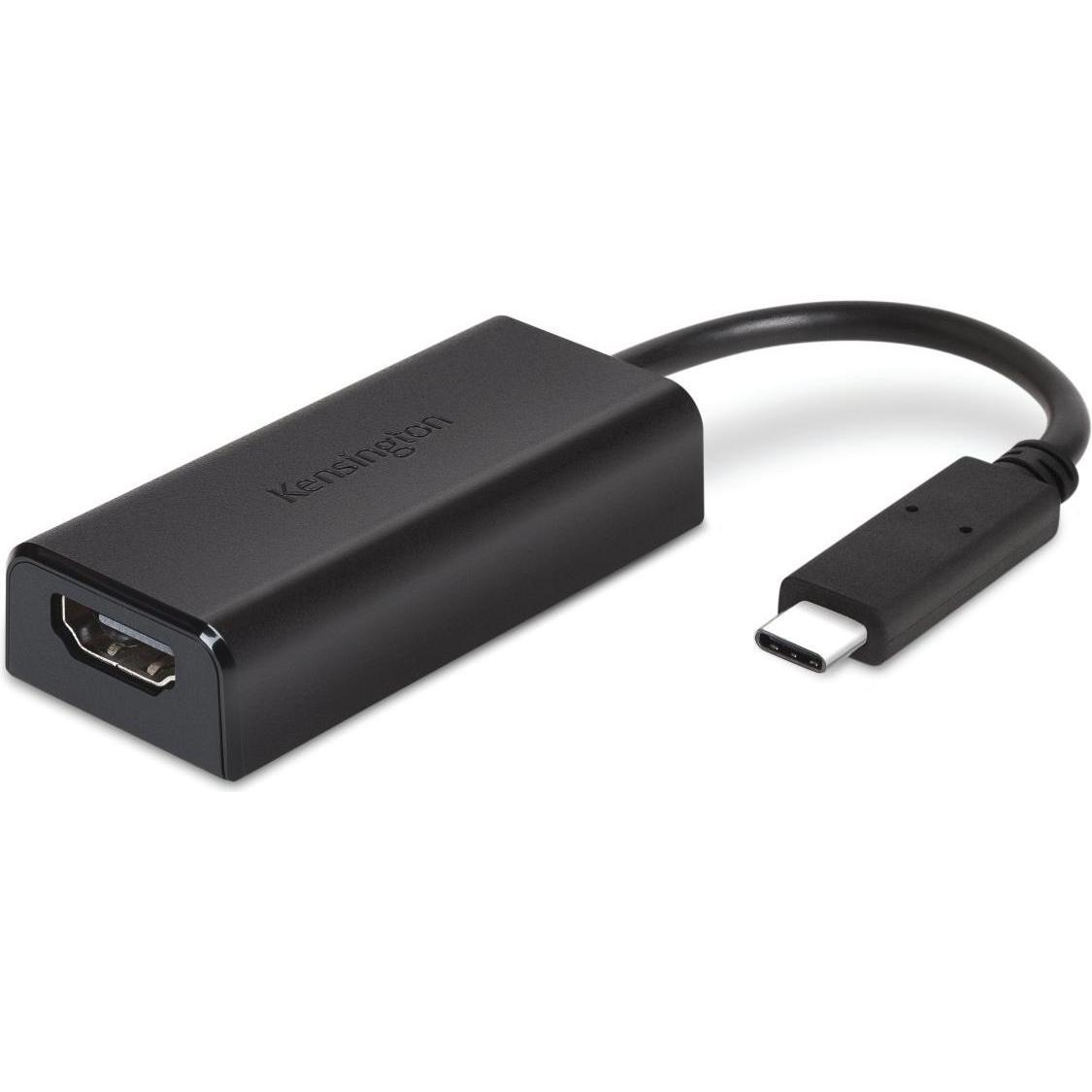 Kensington USB-C zu (HDMI, 10 cm), Data + Video Adapter, Schwarz