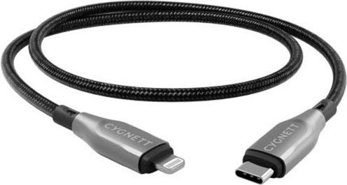 Immagine prodotto Cygnett Cavo di ricarica rapida blindato da Lightning a USB-C 30W (1m, nero) (USB 3.0)
