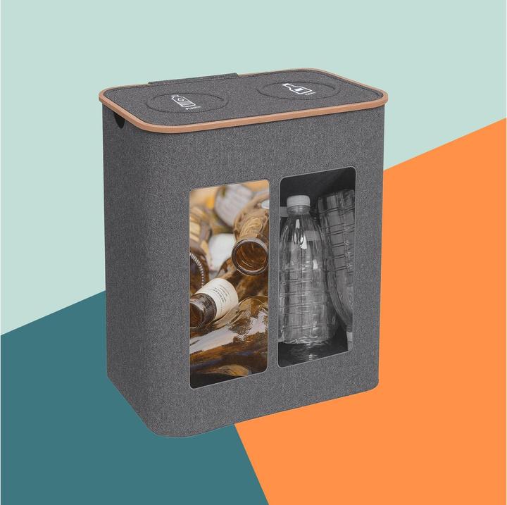 Produktbild Relaxdays Pfandflaschen-Sammelbehälter 2 Fächer (170 l)