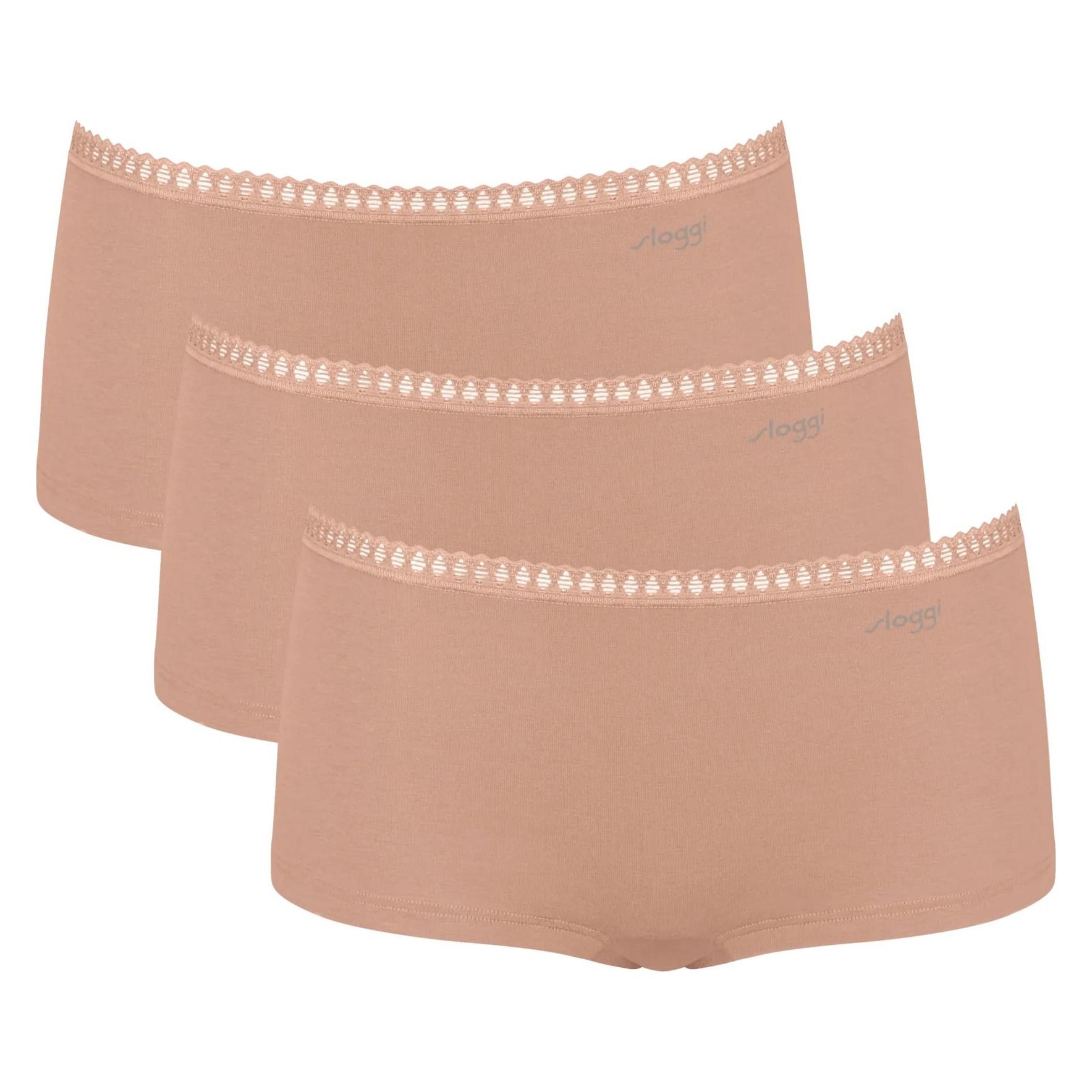 Sloggi, Damen, Unterhosen, Go Crush Short, Braun, (M, 3er Pack)