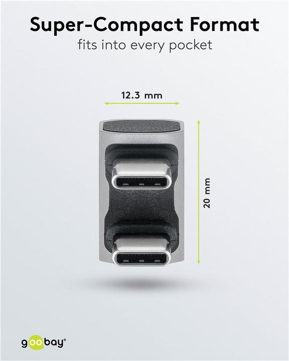 Actual product image Goobay USB-C adapter 180° U-shape (USB-C, USB-C)