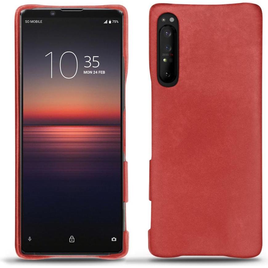 Noreve Lederschutzhülle (Sony Xperia 1 II), Smartphone Hülle, Rot