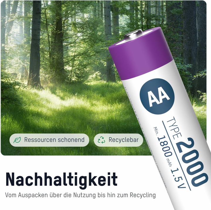 Immagine prodotto Ansmann Batteria Li-Ion Premium (4 pz., AA, 1800 mAh)