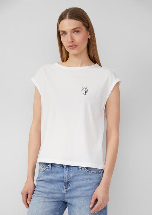 Produktbild S.Oliver T-Shirt Relaxed-Fit-Shirt mit Print und überschnittenen Schultern (44)