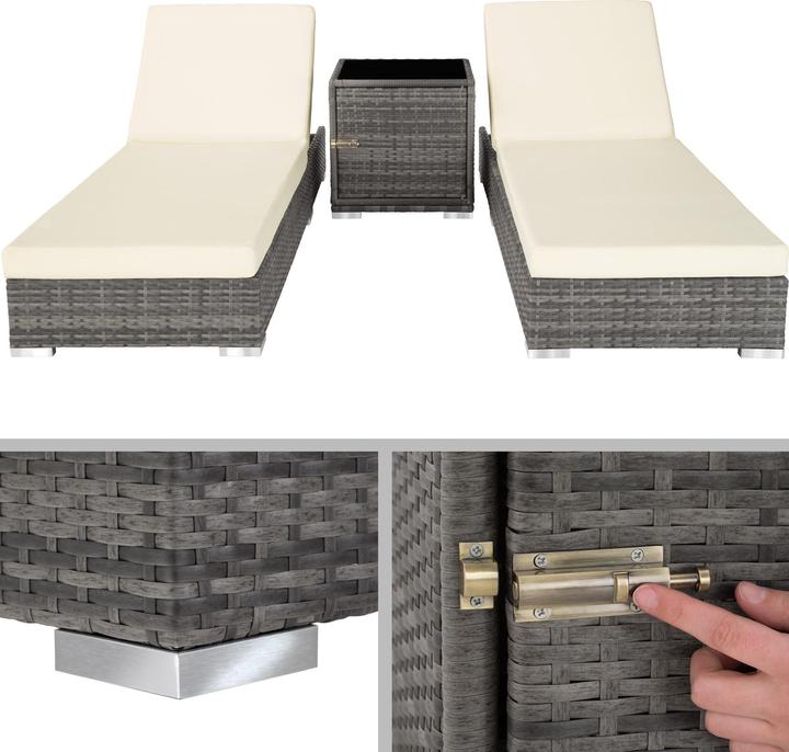 Immagine prodotto tectake 2x sedie a sdraio (184 cm)