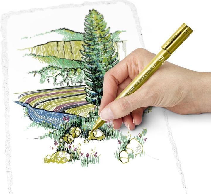 Produktbild Staedtler Metallic Marker gold/silb. 2er (2x)