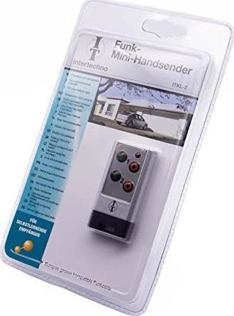 Immagine prodotto intertechno Mini trasmettitore radio ITKL-2 (Telecomando specifico per il dispositivo, Radio frequenza (RF))