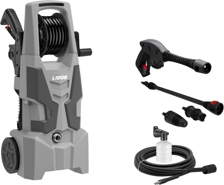 Lavor High Pressure Cleaner with Cold Water, 145 Bar Max, 420 L/h Max, 1900 W Motor (Electrical connection)