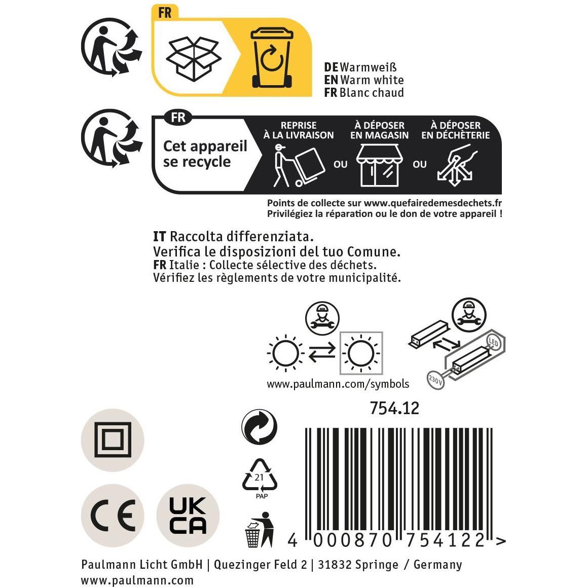 Thumbnail - Paulmann, Wandleuchte + Deckenleuchte, Spiegelleuchte Sava (900 lm)