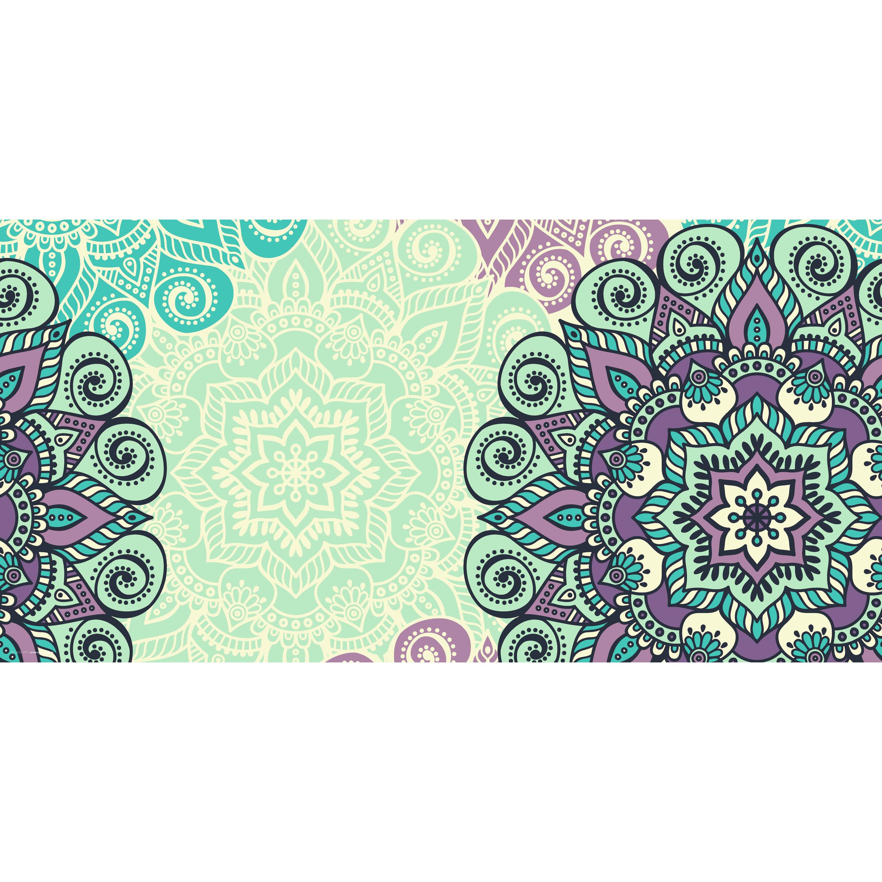 CoverYourDesk, Unterlage, Schreibtischunterlage Mandala grün-türkis