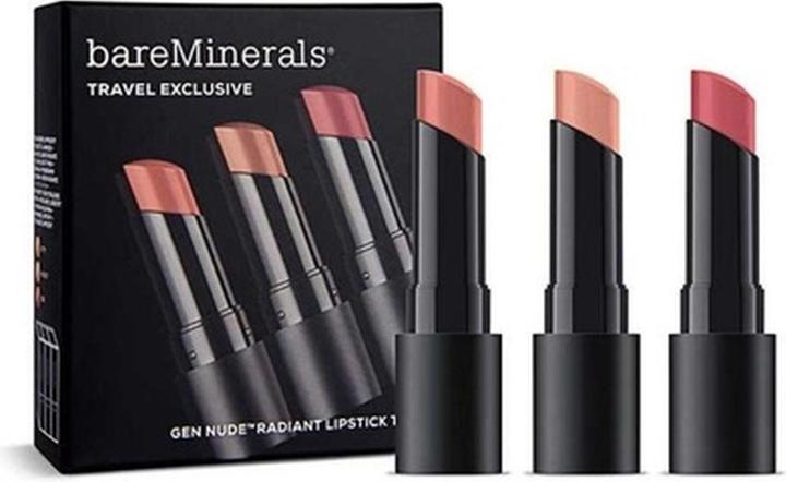 Bare Minerals Bareminerals Travel Exclusive Set Gen Nude Radiant Cocoa Cream Lipstick - Infatuation 335g, Friendsh (Friendship, Infatuation, Swag)