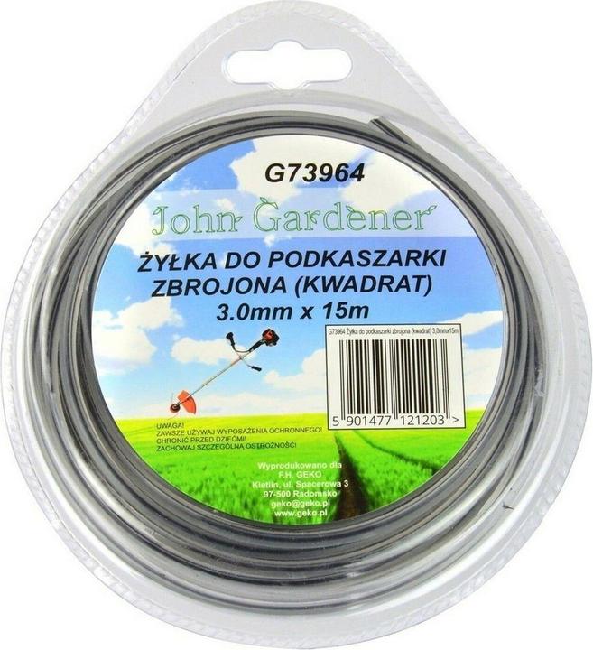 Actual product image GEKO Reinforced lawn mower string, 3.0 mm, 15 m, square profile, nylon