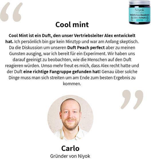 Actual product image Niyok Deodorant cream COOL MINT (Crème, 40 ml)