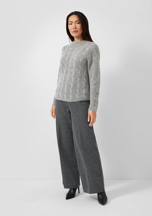 Produktbild s.Oliver Strickpullover Bicolor-Strickpullover: Relaxed Fit mit Pailletten & Zopfmuster (40)