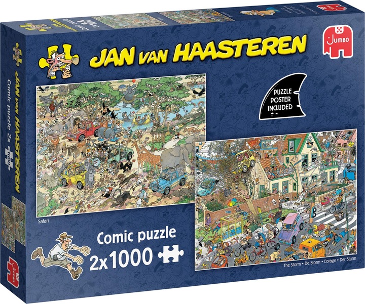 Productafbeelding Jumbo Jan van Haasteren - Safari & Sturm (2x1000 Teile) (1000 onderdelen)