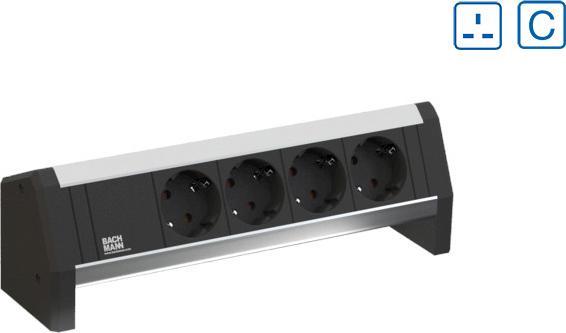 Productafbeelding Bachmann DESK 2xUK (3.15A) & 1xLeeg (2 x, BS 1363, CEE 7/3)