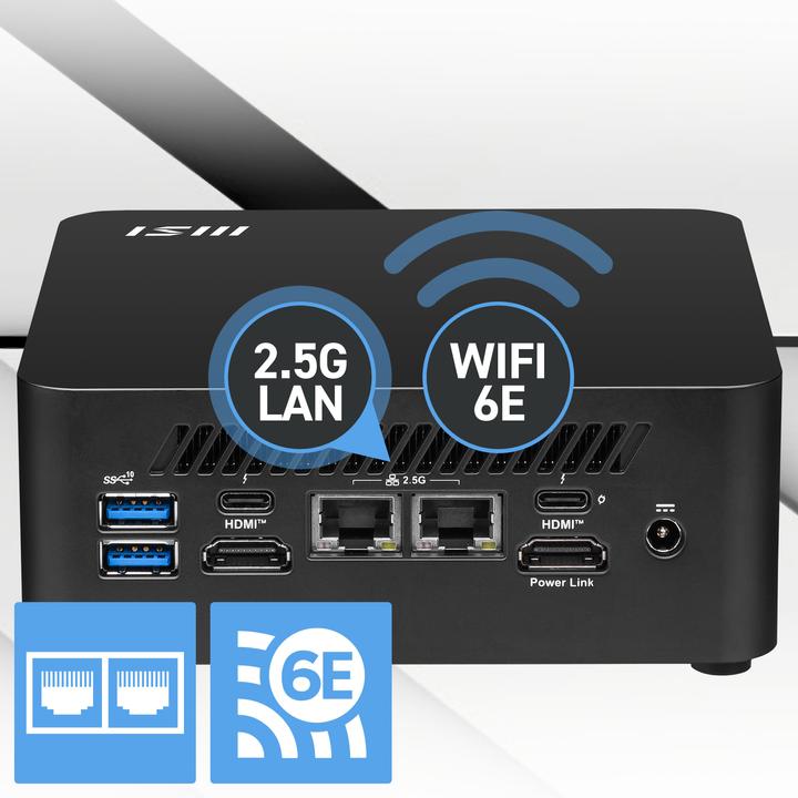 Image du produit MSI Cubi NUC 1MG (sans système d'exploitation) (Intel Core 3 100U, 8 Go, 256 Go, Intel UHD Graphics)