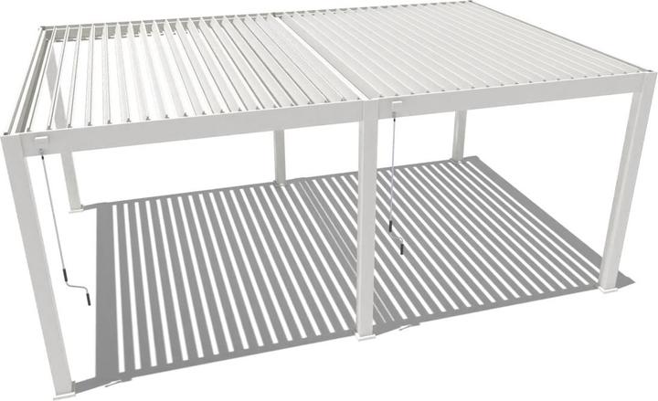 Produktbild Weide Pergola Deluxe Plus 4x6m mit Lamellendach Weiss (400 cm, 600 cm)